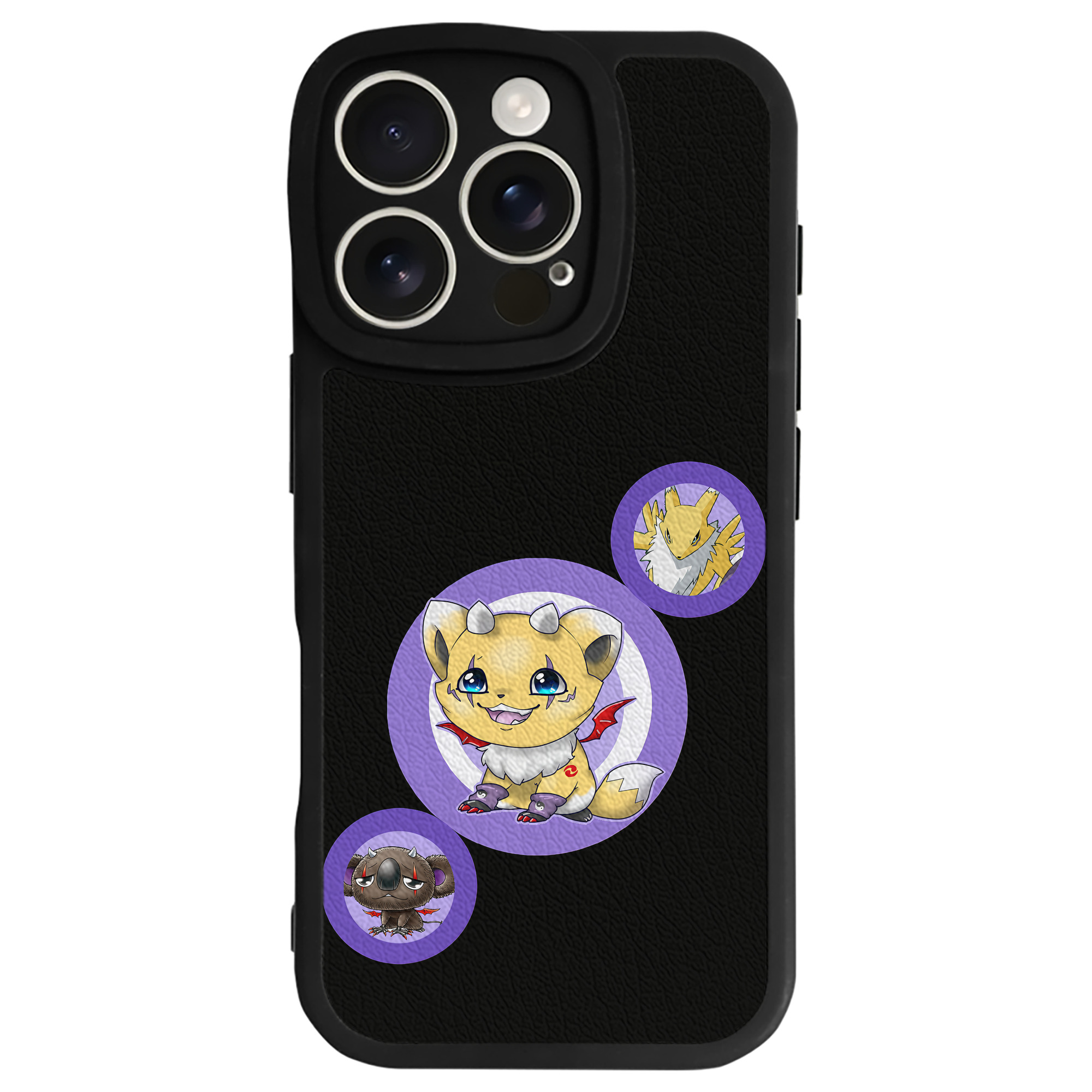 （画像用） Digimon デジタルモンスター/デジモン 【iPhone 16シリーズ対応】シリコンスマホケース（レザー調） 材質：シリコン